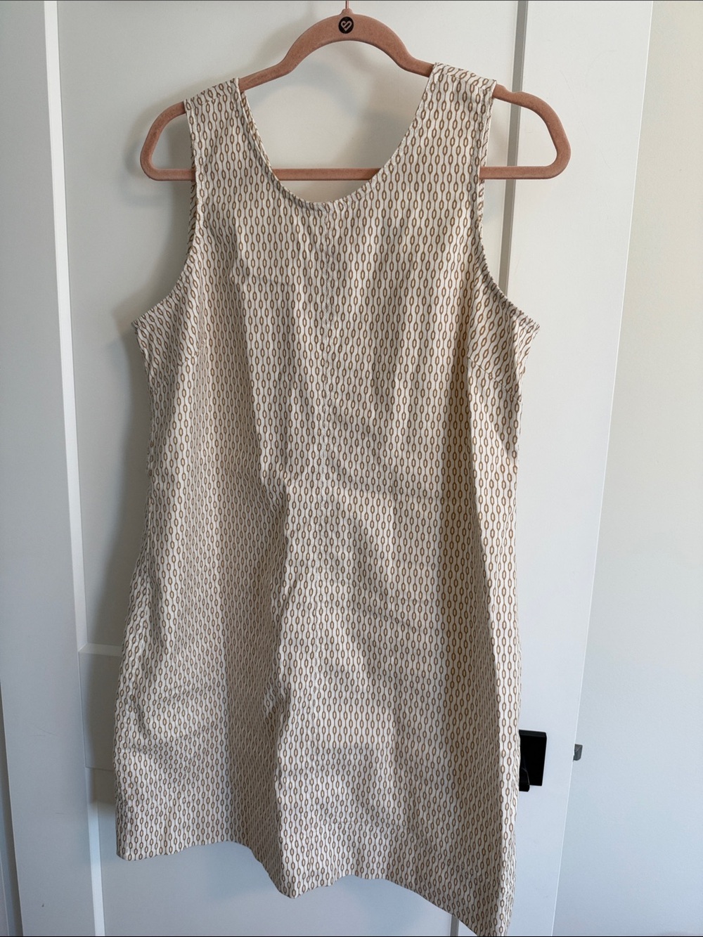 Tommy Bahama Cream Textured Sleeveless Shift Dress